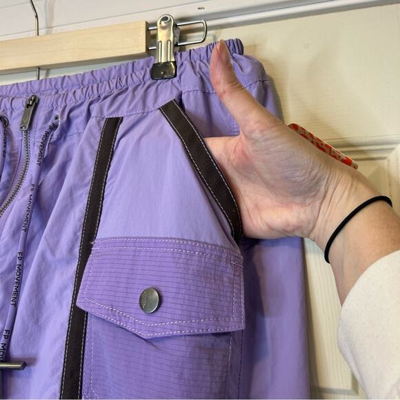 Free People FP Movement Moonbeam Cargo Pant Lilac Purple Womens Size Medium NWT - Picture 7 of 11